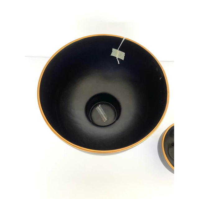 Revelation Modern Black and Gold Offering Bowls Set of 2 For Sale - Image 4 of 4