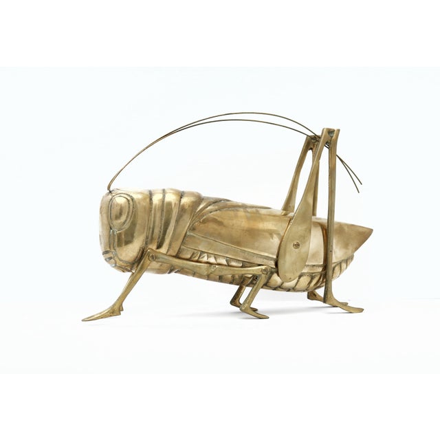 Late 20th Century Large Vintage Brass Grasshopper For Sale - Image 5 of 9