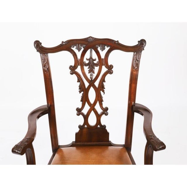 Antique Regency Triple Pillar Dining Table and Chairs, 1800s-1900s, Set of 11 For Sale - Image 13 of 18