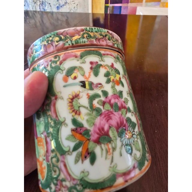 Mid 19th Century Antique Chinese Porcelain Mandarin Box Tea Caddy For Sale - Image 11 of 11