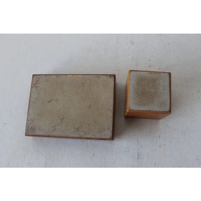 Gucci Style Italian Burl Wood Desk Pad Pen Holder and Notepad Holder, 1970s Vintage For Sale - Image 9 of 11