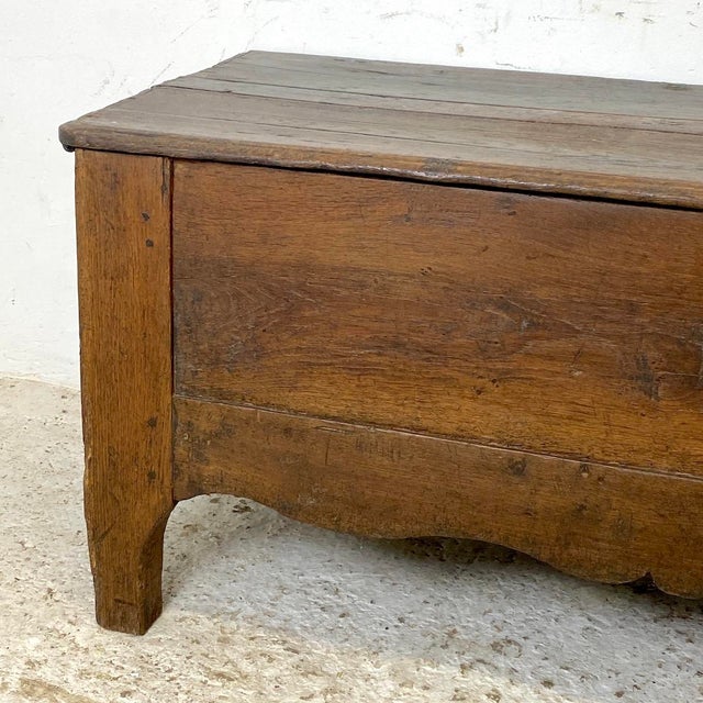 Wood Oak Chest, 18th Century For Sale - Image 7 of 10
