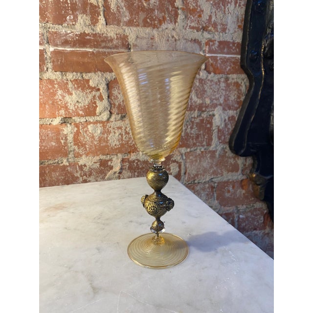 Vintage Decorative Italian Handcrafted Chalice 1970s For Sale - Image 4 of 6