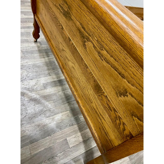 Vintage or Antique Full Size Tiger Oak Sleigh Bed Chairish