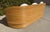1980s Vintage Curved Pencil Reed Rattan Sofa, With New Sunbrella Upholstery For Sale In San Diego - Image 6 of 14