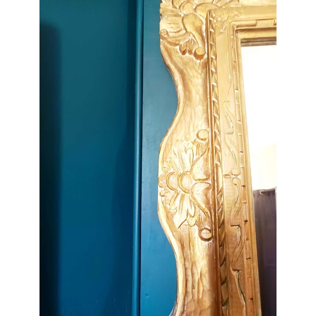 Large Mirror in Gilded Wood, 1950s For Sale - Image 6 of 10