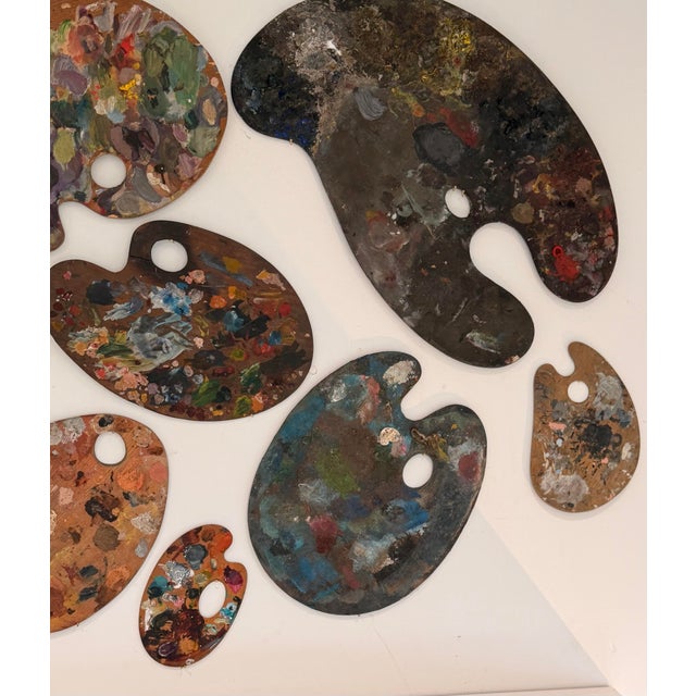 1930s Collection of 13 Vintage Artist’s Palettes For Sale - Image 5 of 5