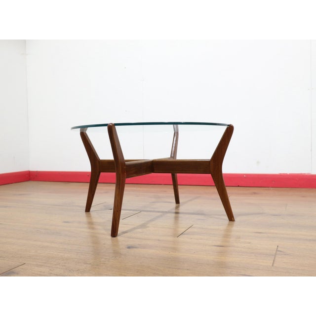 Mid-Century Modern Mid Century Vintage Teak and Glass Coffee Table For Sale - Image 3 of 12