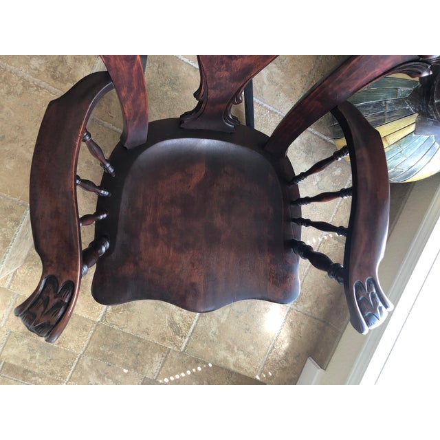 Jacobean Colonial RevivalInspired Carved Rocking Chair Chairish