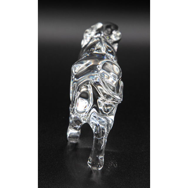 Baccarat Late 20th Century Baccarat Crystal Ox Figurine With Original Box For Sale - Image 4 of 5