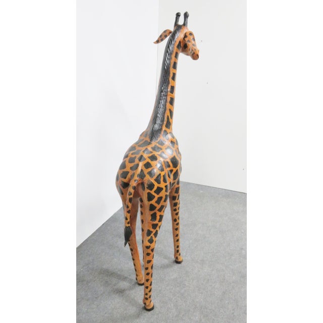 Contemporary Decorative Leather Giraffe Statue Chairish