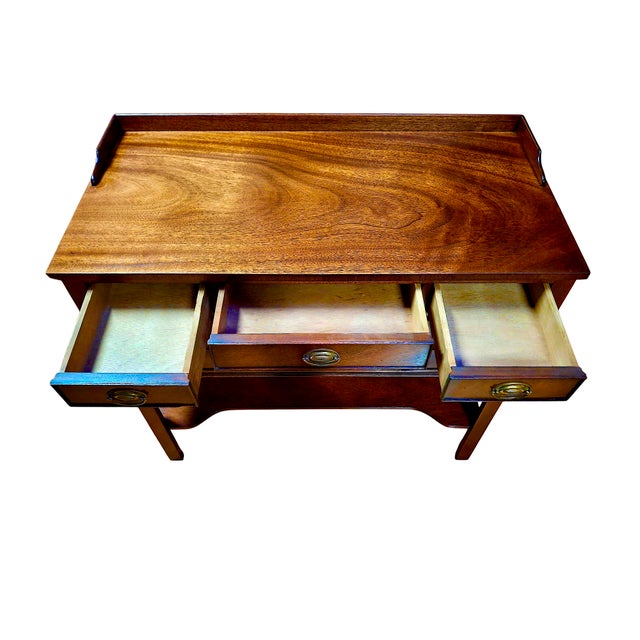 Chestnut Vintage Baker Furniture American Federal-Style Sideboard For Sale - Image 8 of 10