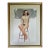 Original Vintage Watercolor Seated Female Nude by Harry Barton For Sale