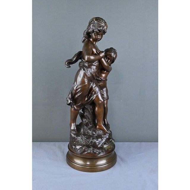 Hippolyte Moreau, Large Surprise Sculpture, Late 19th Century, Bronze For Sale - Image 13 of 18