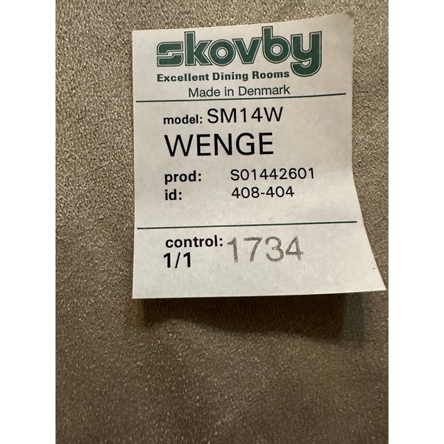 Skovby Møbelfabrik A/S Skovby Denmark Wenge Dining Set, Expandable Table & 6 Chairs For Sale - Image 4 of 10