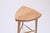 2020s White Oak Three Legged Danish Modern Stool Japanese Design For Sale - Image 5 of 7