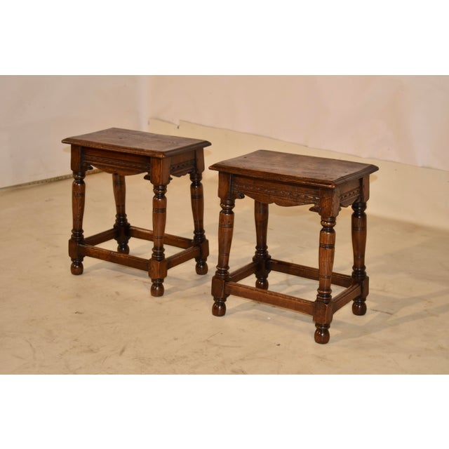 Victorian Pair of 19th Century Elm Joint Stools From England For Sale - Image 3 of 11