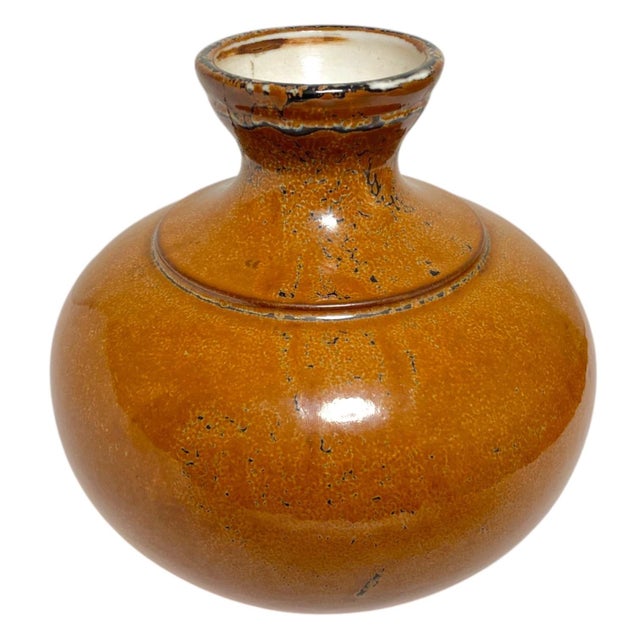 Early 20th Century Antique French Porcelain Vase With Rich Copper Color Glaze For Sale - Image 5 of 9