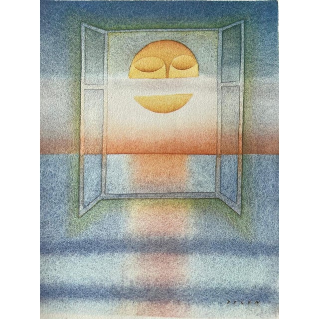 Modern Jean-Michel Folon, La lune endormie, Etching For Sale - Image 3 of 8