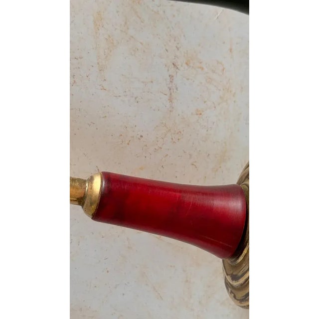 Sconce with Two - Branch Opaline Lampshades from Arlus, 1950s For Sale - Image 9 of 11