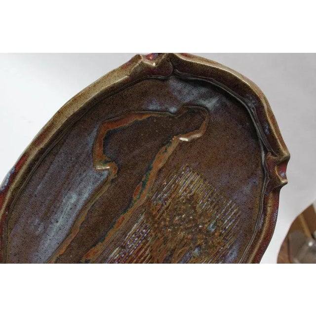 Vintage Figural "Man and Tree' Ceramic Charger by Pollack For Sale - Image 10 of 13