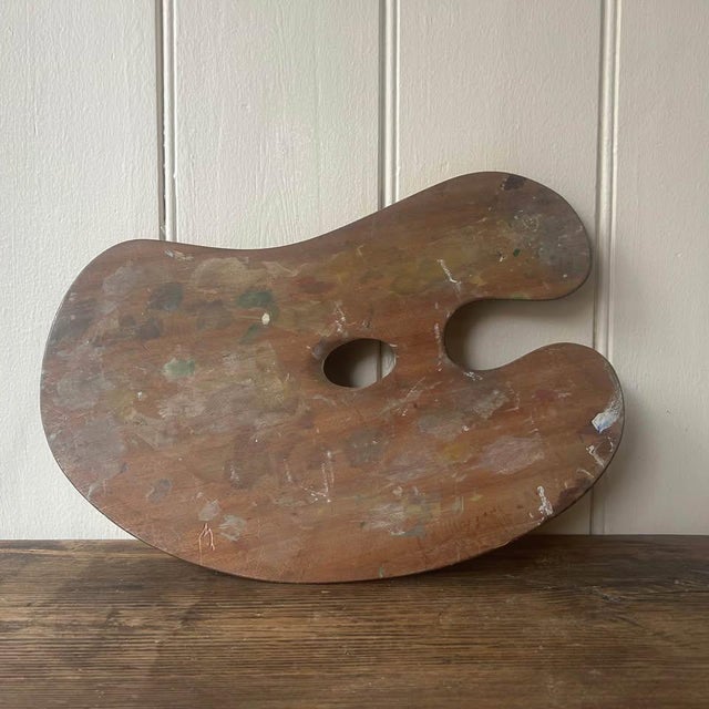 Antique Windsor & Newton Artist's Painter's Wood Palette Total Width 40cm. This piece has an attribution mark, I am sure...