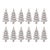 2020s Carved Pine Tree Ornament (Set of 12) For Sale - Image 5 of 5