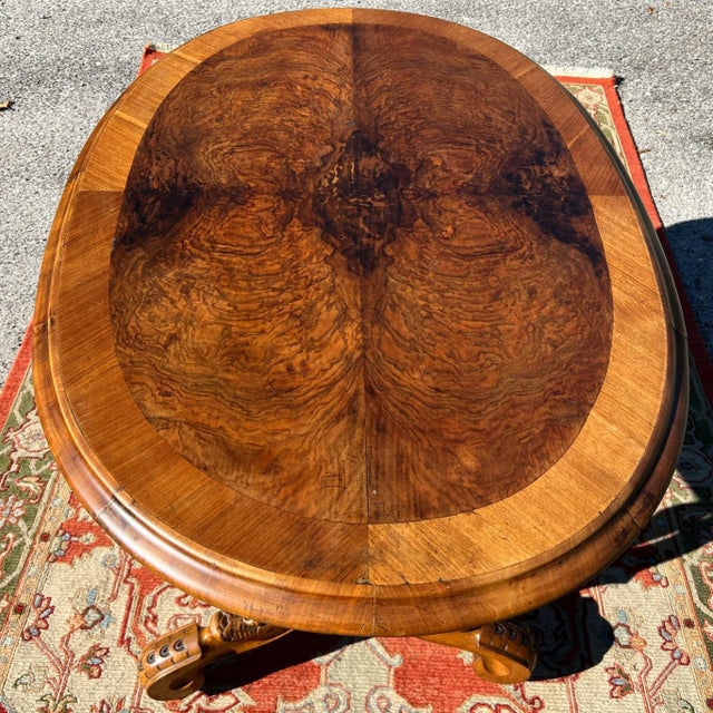 Mid 19th Century Antique Burr Walnut Window Table, Occasional Table For Sale In Charleston - Image 6 of 12