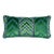 Schumacher X Timothy Corrigan Florentine Velvet 24" Lumbar Pillow in Emerald For Sale