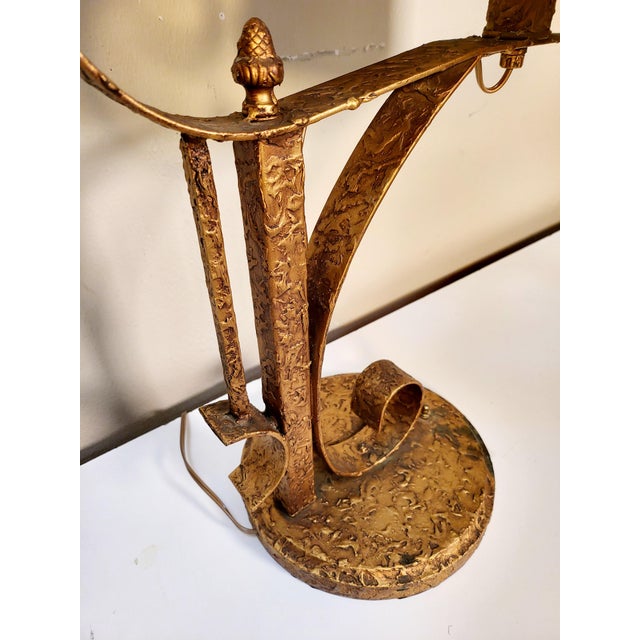 Metal 1950s Spanish Desk Lamp For Sale - Image 7 of 9