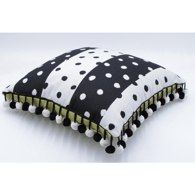 2010s Pair Mackenzie Childs Square Decorative Throw Pillow For Sale - Image 5 of 11