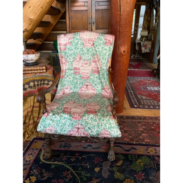 Rare French Apothecary Toile Fabric - Vatican Museum Archive Design, 1930s For Sale - Image 6 of 12