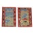 Vintage Zabihi Collection Folksy Pictorial Persian Souf Gabbeh Carpets - A Pair - 2'9" x 3'10" For Sale