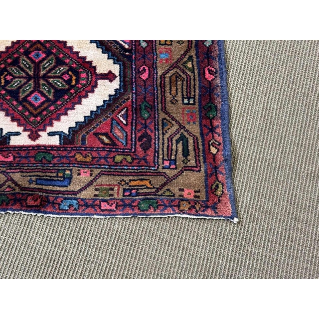 Maroon Handmade Middle Eastern Wool Rug For Sale - Image 8 of 15