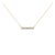 Yellow Gold Plated Diamond Accent Bar Pendant Necklace For Sale