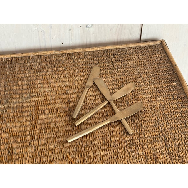 Mid 20th Century Mid 20th Century Thai Bronze Butter Knives, Set of Four For Sale - Image 5 of 5