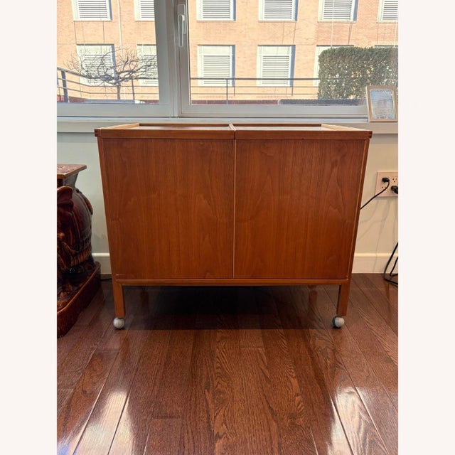 Niels Erik Glasdam Jensen 1960s Mid-Century Danish Expandable Bar Cart, Attributed For Sale - Image 4 of 7