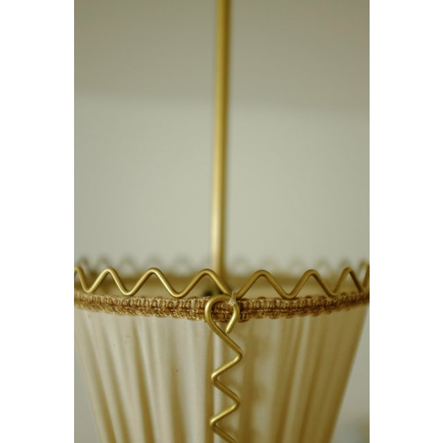 1950s Brass and Silk Pendant For Sale In New York - Image 6 of 10