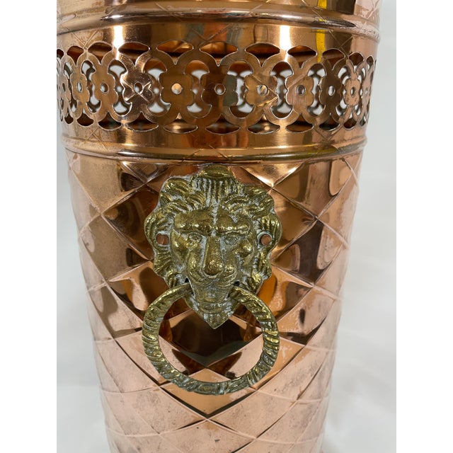 Mid 20th Century French Copper Umbrella Stick Stand For Sale - Image 9 of 16