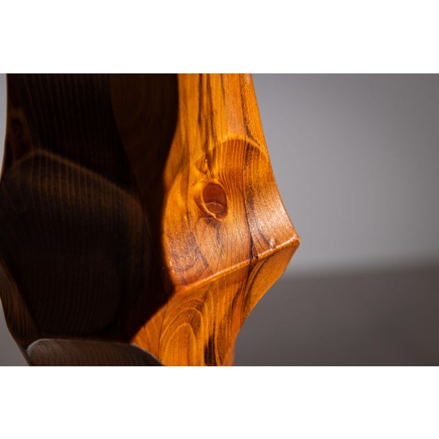 Minimalist Abstract Handcarved Sculpture, 1970s, Wood For Sale - Image 13 of 15