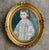 Extremely charming oil painting Portrait of Young Child dressed in off white lace finery. Oil painting on board, please...