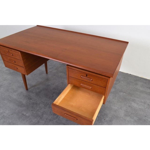 Mid-Century Danish Teak Executive Desk, 1960s For Sale - Image 17 of 18