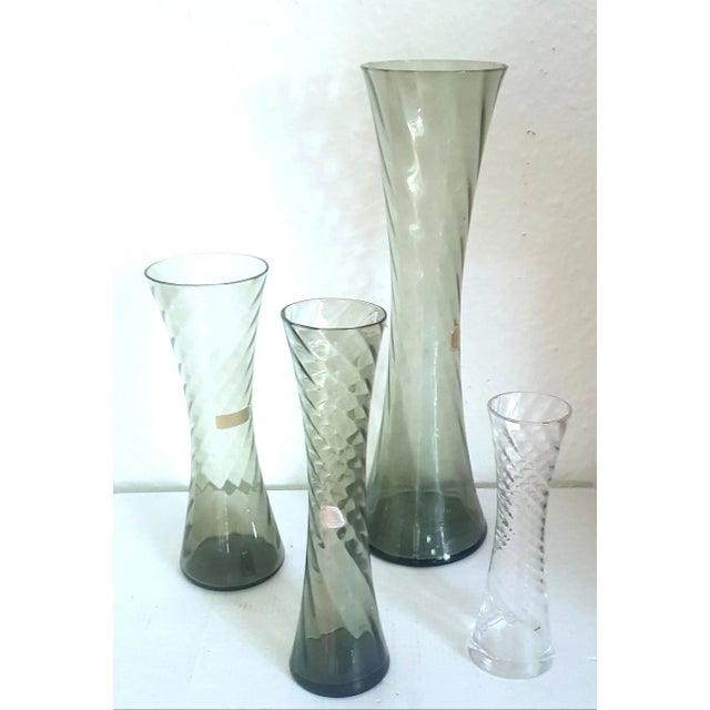 Vases with Serrated Edge by Alfred Taube for Füge & Taube, 1960s, Set of 4 For Sale - Image 4 of 4
