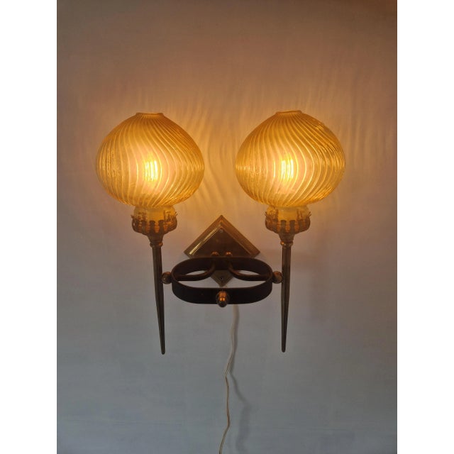 Mid-Century Wall Lamp in the style of Gio Ponti, 1960s For Sale - Image 4 of 13
