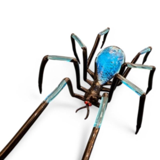 Murano Glass Blue Spider, 1980s For Sale - Image 4 of 5