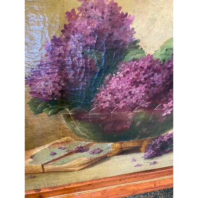 Lilac's of the Fields Vintage Oil Painting by Trevor Jank