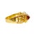 Late 20th Century Finestra Greek Revival 18k Yellow Gold and Citrine Architectural Ring, Size 9.25 For Sale - Image 4 of 13