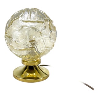 Glass and Brass Globe Lamp from Wortmann & Filz, 1960s For Sale
