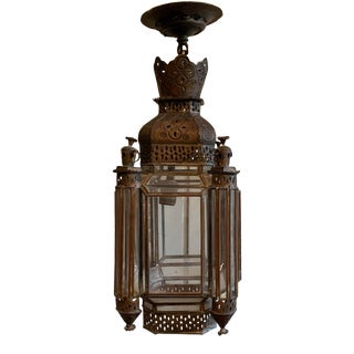 Vintage Early 20th Century Moroccan Moorish Style Lantern For Sale