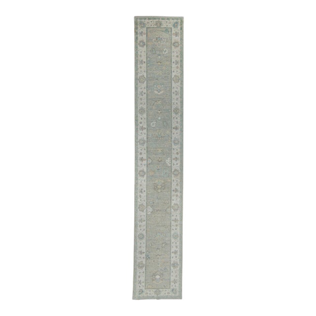Turkish Oushak Runner Rug 2'10" x 15'11" #17913 For Sale